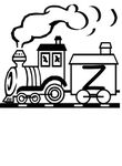 dessin gratuit Alphabet Trains