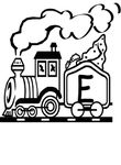 coloriage gratuit Alphabet Trains