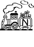 coloriage gratuit enfant Alphabet Trains