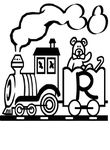 coloriage gratuit enfant Alphabet Trains