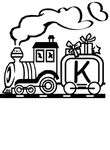 coloriage gratuit Alphabet Trains