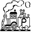 coloriage gratuit Alphabet Trains