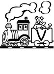 coloriage gratuit Alphabet Trains