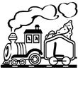 coloriage gratuit enfant Alphabet Trains