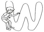 coloriage gratuit Alphabet Winnie L Ourson