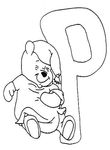 coloriage gratuit enfant Alphabet Winnie L Ourson