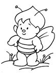 coloriage gratuit enfant Abeilles