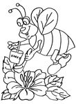 coloriage gratuit enfant Abeilles