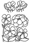 coloriage gratuit Abeilles