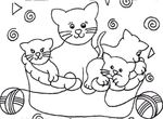 coloriage gratuit Chats