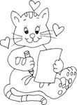 coloriage gratuit Chats