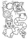 coloriage gratuit Chats