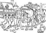 coloriage gratuit Chevaux