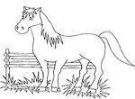 coloriage gratuit enfant Chevaux