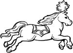 coloriage gratuit enfant Chevaux