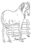 coloriage gratuit enfant Chevaux