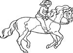 coloriage gratuit enfant Chevaux