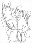 coloriage gratuit enfant Chevaux