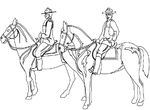 coloriage gratuit enfant Chevaux