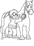 coloriage gratuit enfant Chevaux