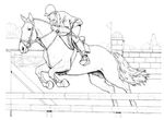 coloriage gratuit enfant Chevaux