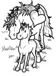 coloriage gratuit enfant Chevaux