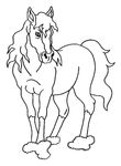 coloriage gratuit enfant Chevaux