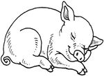 coloriage gratuit enfant Cochons