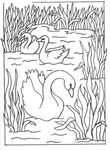 coloriage gratuit Cygnes