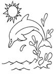 coloriage gratuit enfant Dauphins