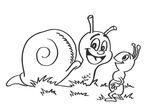 coloriage gratuit enfant Escargots