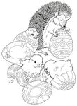 coloriage gratuit enfant Herissons