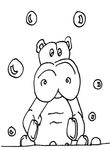 coloriage gratuit Hippopotames