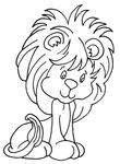 coloriage gratuit Lions