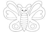 coloriage gratuit enfant Papillons