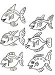 coloriage gratuit Poissons