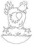 coloriage gratuit enfant Poules