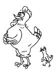 coloriage gratuit enfant Poules