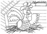 coloriage gratuit enfant Poules