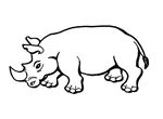 coloriage gratuit Rhinoceros