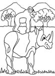 coloriage gratuit enfant Rhinoceros