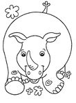 coloriage gratuit Rhinoceros