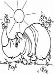 coloriage gratuit Rhinoceros