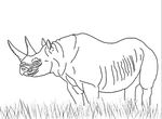 coloriage gratuit enfant Rhinoceros