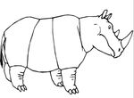 coloriage gratuit Rhinoceros