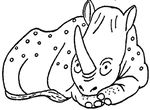 coloriage gratuit enfant Rhinoceros