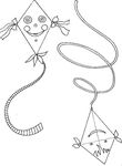 coloriage gratuit Cerfs Volants