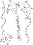 coloriage gratuit Cerfs Volants
