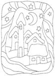 coloriage gratuit Maisons