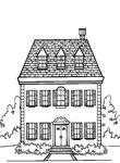 coloriage gratuit Maisons